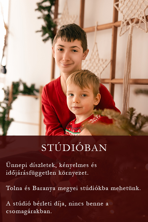 Sziszi Photography szabadtéri páros családi egyéni portré kiskedvenc élmény fotózás tolna baranya megye Szekszárd Pécs Karácsonyi fotózás stúdió otthon fenyőfarm Bonyhád Pécsvárad 2026 árlista csomagok kedvezmény